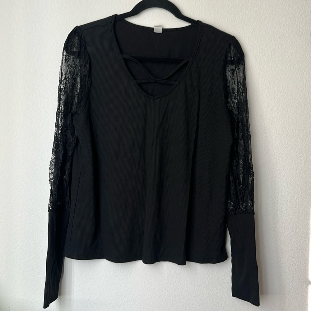 Black lace  long sleeve